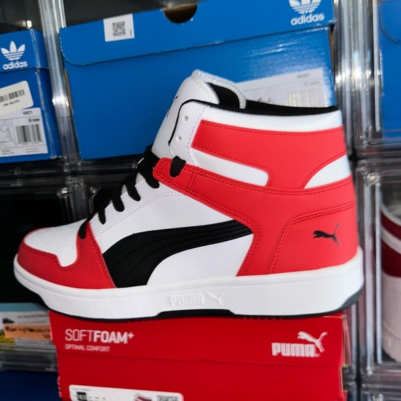 Puma Rebound Layup Men’s Red White Black Size 10.5 New. - Picture 3 of 7